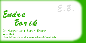 endre borik business card